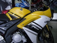 Yellow Yamaha YZF R15