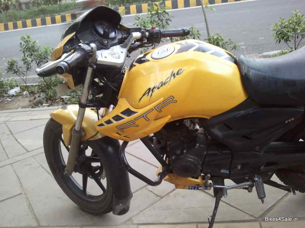 Used 09 Model Tvs Apache Rtr 160 For Sale In New Delhi Id Yellow Colour Bikes4sale