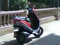 Red TVS Scooty Streak