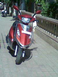 Red TVS Scooty Streak