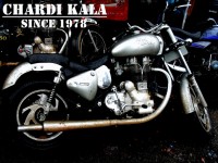 Silver Royal Enfield Bullet Modified Bullet