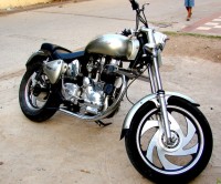 Silver Royal Enfield Bullet Modified Bullet