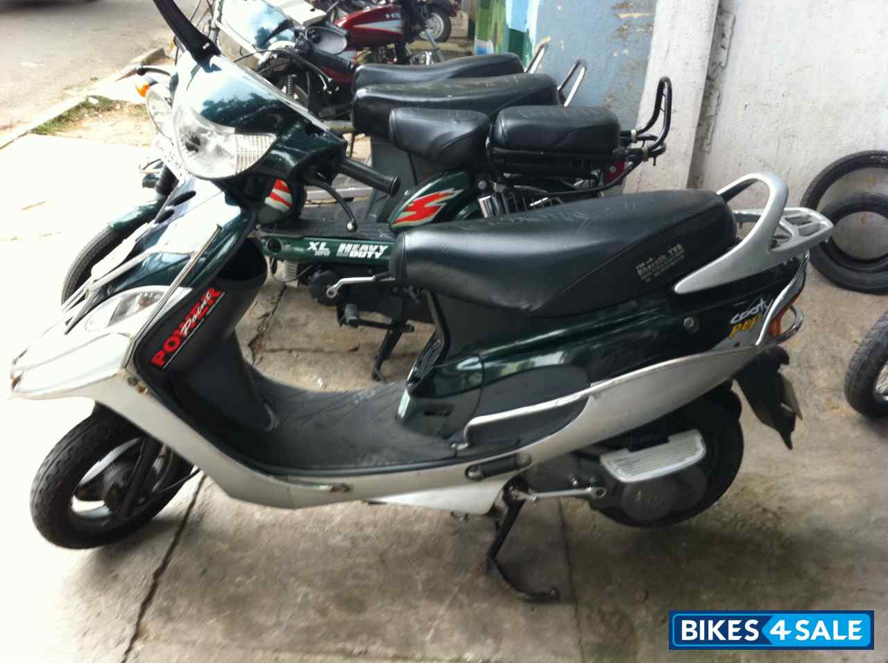 Silver Green TVS Scooty Pep Picture 1. Album ID is 55568. Bike located ...