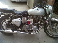 Silver Royal Enfield Bullet Standard 350