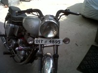 Silver Royal Enfield Bullet Standard 350