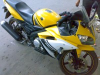 Yellow Yamaha YZF R15