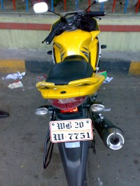 Yellow Yamaha YZF R15