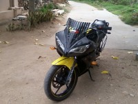 Black With Yellow Yamaha Fazer