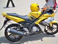 Yellow Yamaha YZF R15