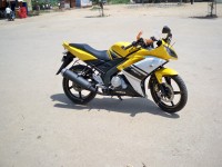 Yellow Yamaha YZF R15