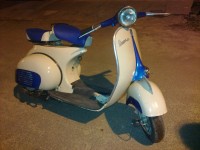 Cream Vintage Scooter  Vespa Std 150