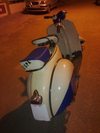 Cream Vintage Scooter  Vespa Std 150