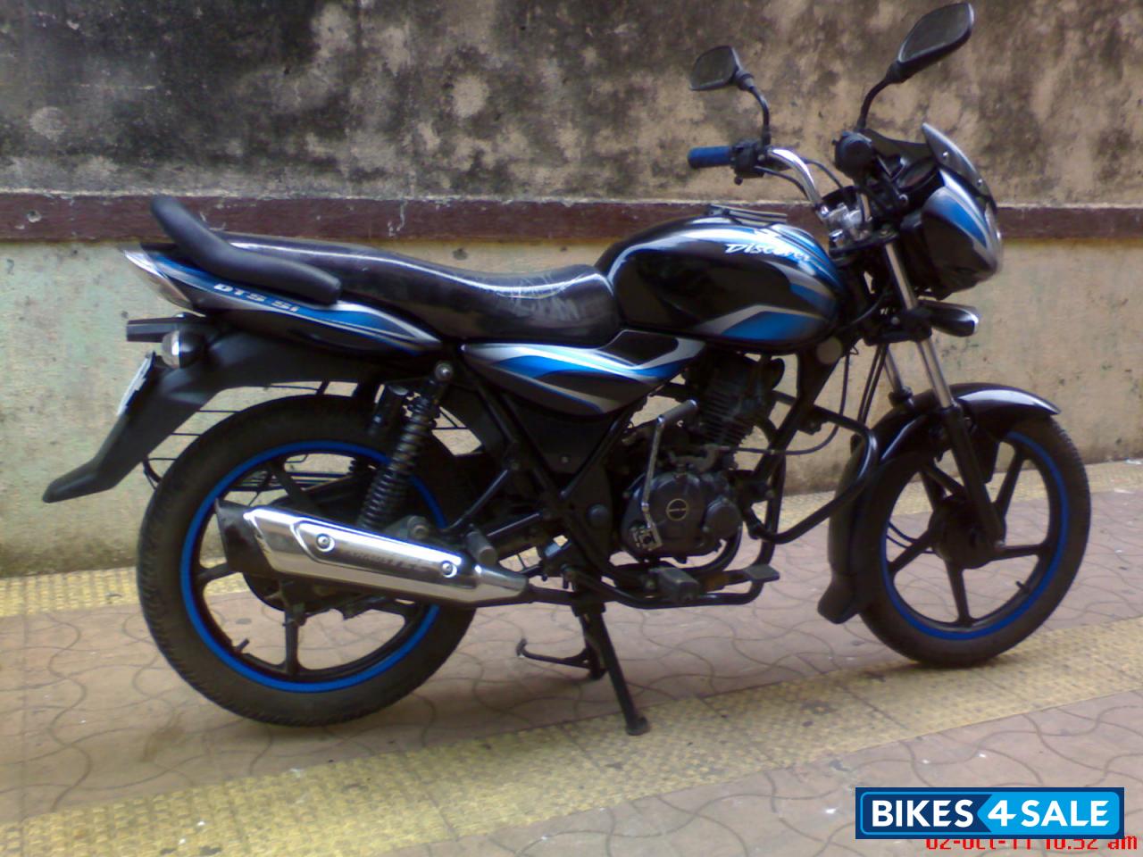 Black Blue Bajaj Discover 100 DTS-Si