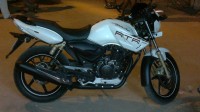 White TVS Apache RTR 180 ABS