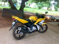 Yellow Yamaha YZF R15