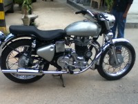 Silver Royal Enfield Bullet Electra