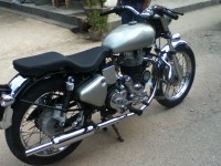 Silver Royal Enfield Bullet Electra