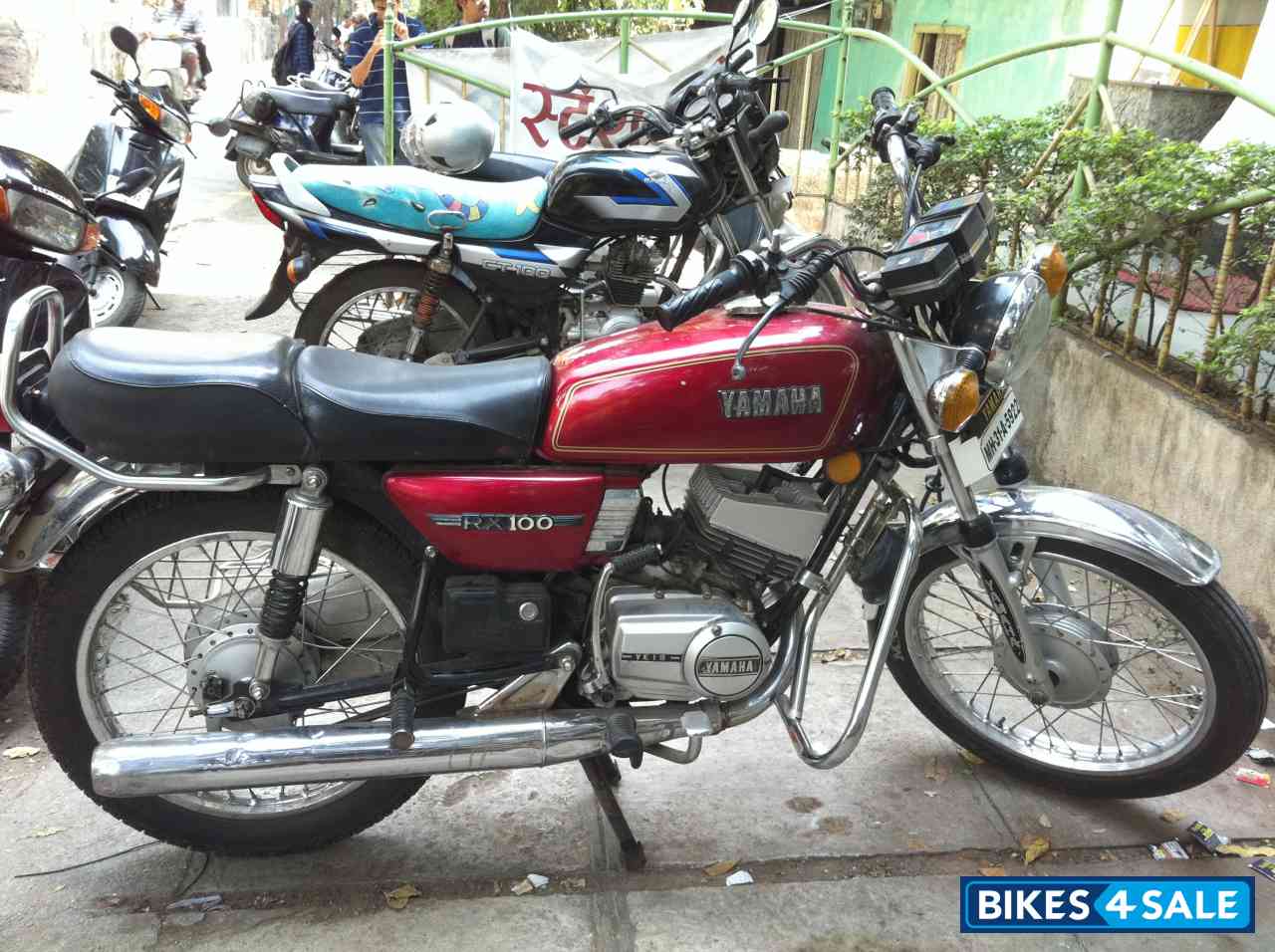 Used 19 Model Yamaha Rx 100 For Sale In Pune Id Cherry Red Colour Bikes4sale