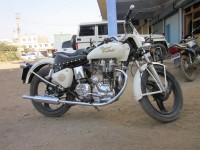 Skotia White Royal Enfield Bullet Electra