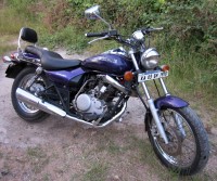 Purple Bajaj Eliminator