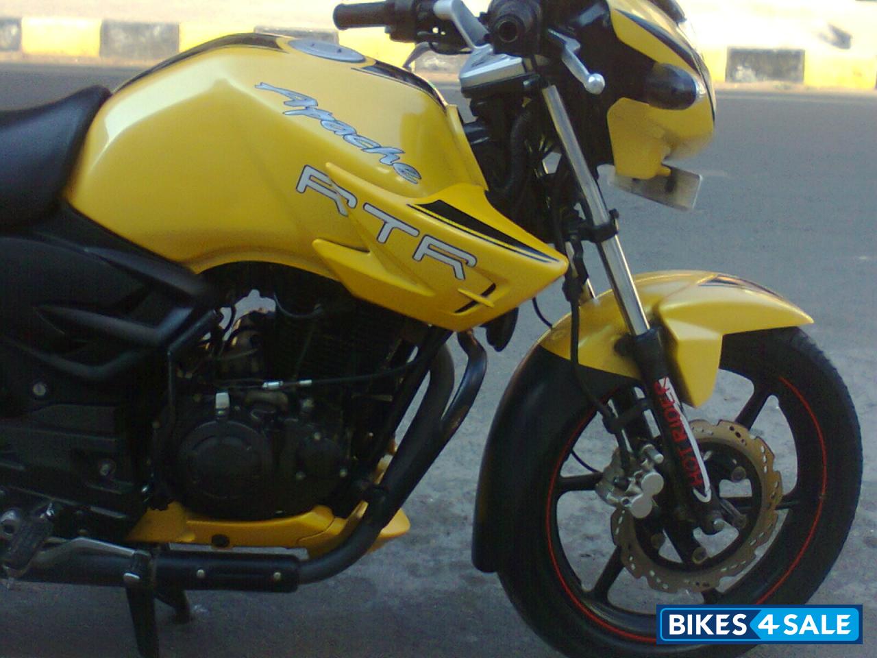 Used 09 Model Tvs Apache Rtr 160 For Sale In Bangalore Id Yellow Colour Bikes4sale