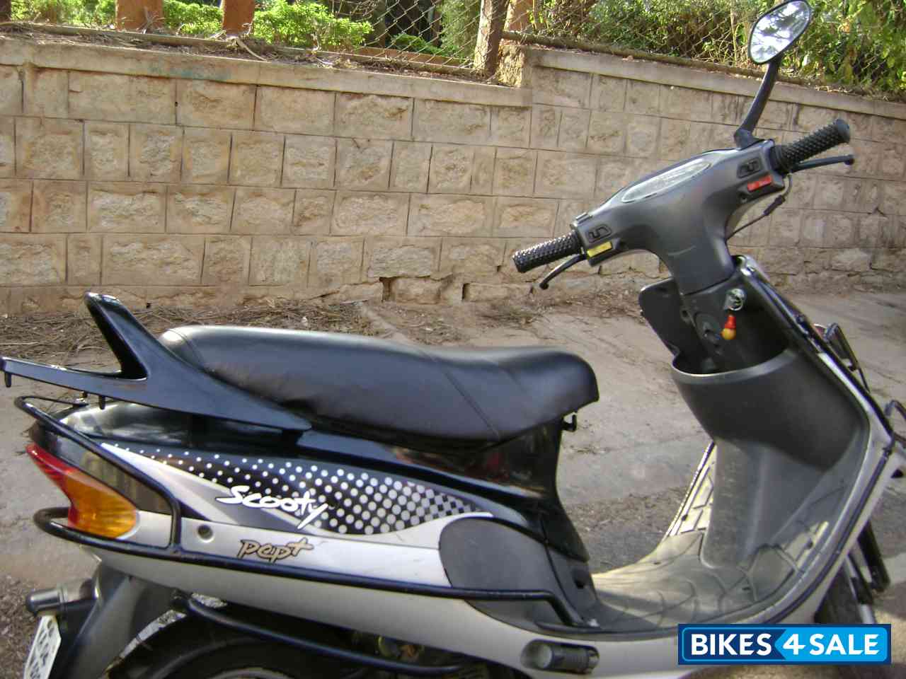 Black With Silver TVS Scooty Pep Plus