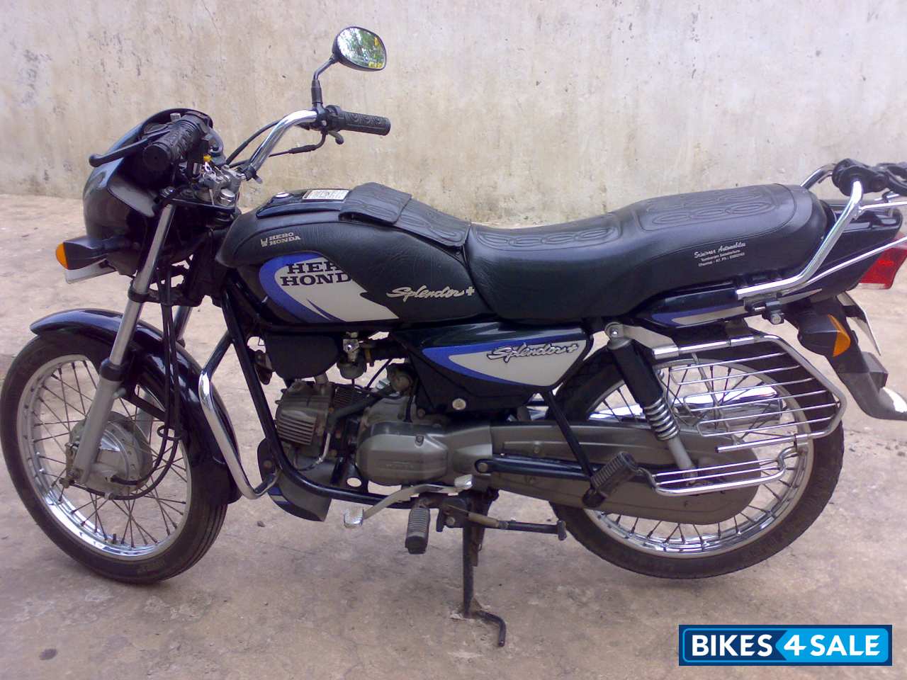 Black With Blue Hero Splendor Plus Picture 1. Bike ID 7690. Bike ...