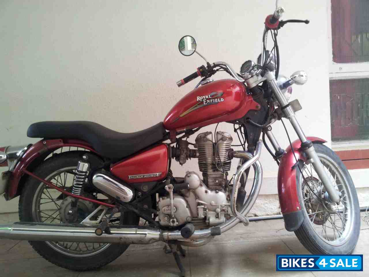 Red Royal Enfield Thunderbird