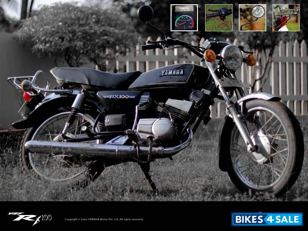 Metallic Black Yamaha RX 100