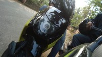 Black And Yellow Honda Dio