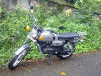 Silver Yamaha RX 100