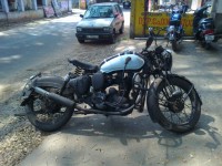 Blue&matte Black Royal Enfield Vintage Bullet