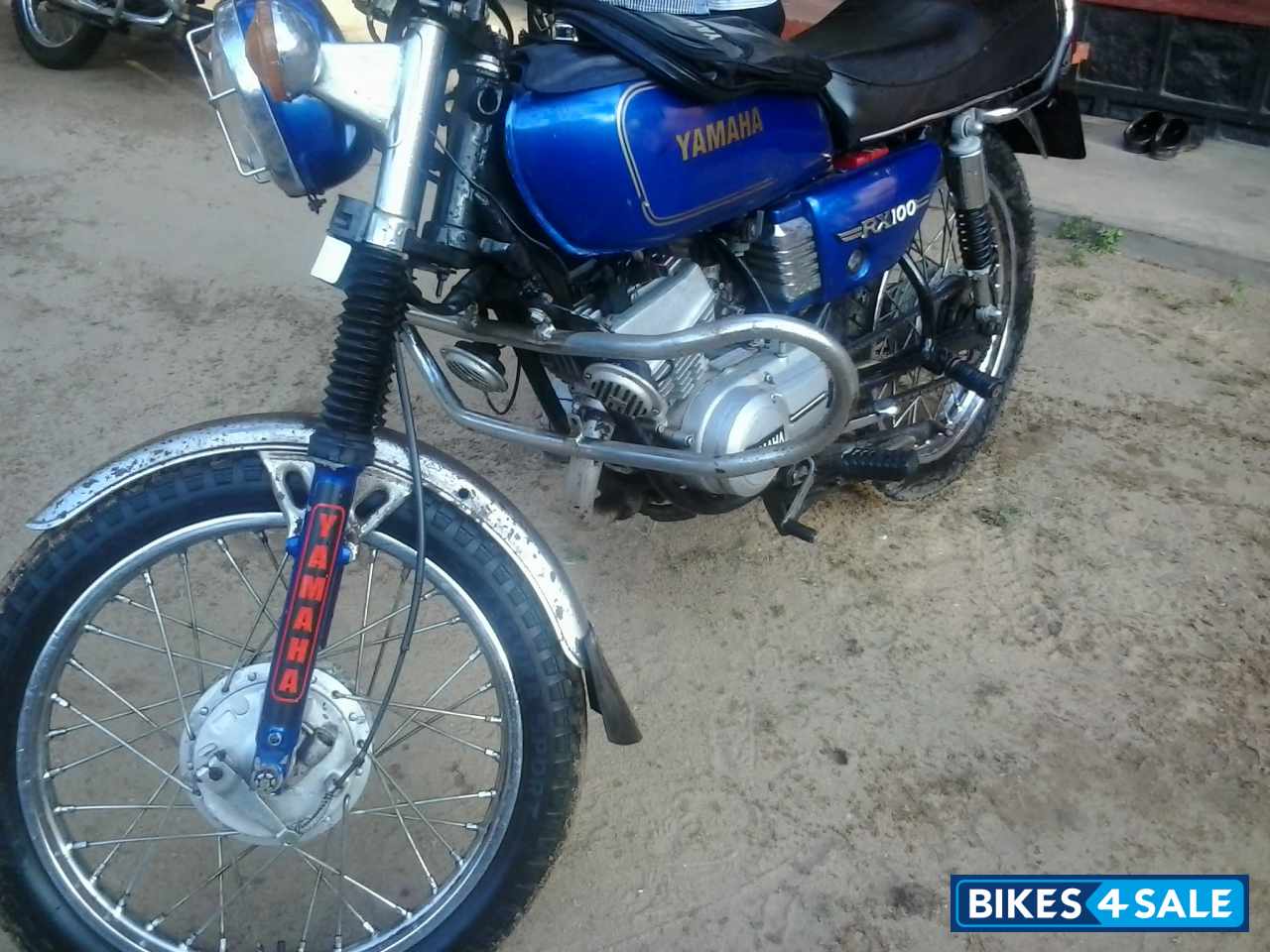 Blue Yamaha RX 100