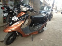 Copper Brown And Back TVS Scooty Pep