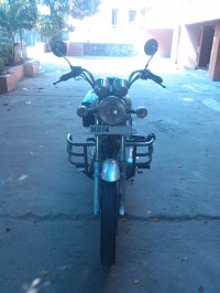 Silver Royal Enfield Thunderbird