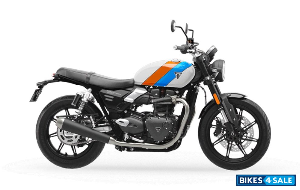 Triumph Speed Twin 900 2025 - Pure White/Maui Blue/Tangerine Orange